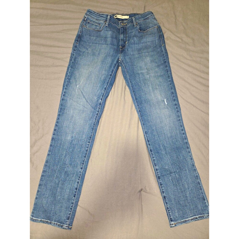Levis Mid Rise Skinny Jeans Womens Size 12M W31 L32 Medium Wash Stretch Denim